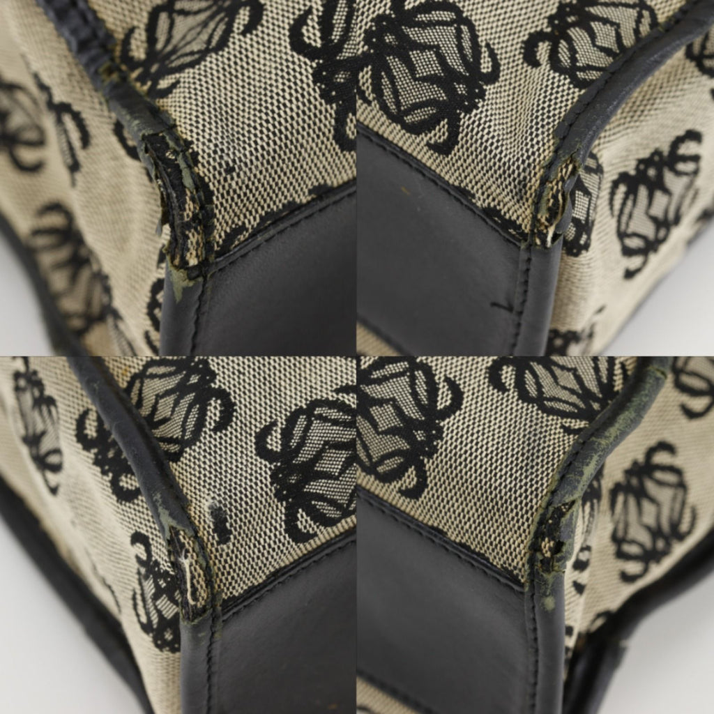 Loewe Anagram Canvas Leather Gray Tote — view 4