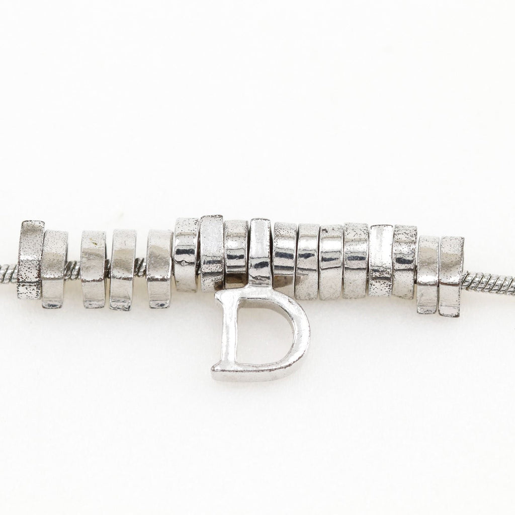 Dior D Logo Metal Silver Necklace — view 9