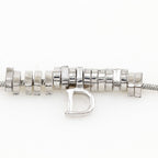 Dior D Logo Metal Silver Necklace — view 9