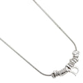 Dior D Logo Metal Silver Necklace