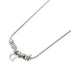 Dior D Logo Metal Silver Necklace — view 3
