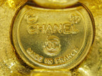 Chanel Logo Rhinestone Earrings Gold Plated — view 9