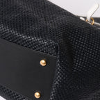 Chanel Maxi Shopping Bag Braided Raffia Effect Canvas CC Logo Gold Base — view 8