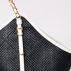 Chanel Maxi Shopping Bag Braided Raffia Effect Canvas CC Logo Gold Base — view 6