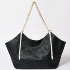 Chanel Maxi Shopping Bag Braided Raffia Effect Canvas CC Logo Gold Base — view 2