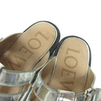 Loewe Campo Metallic Leather Mary Jane Sandals Round Toe 39 Cles — view 6