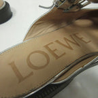 Loewe Campo Metallic Leather Mary Jane Sandals Round Toe 39 Cles — view 8