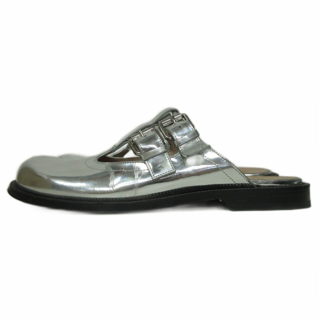 Loewe Campo Metallic Leather Mary Jane Sandals Round Toe 39 Cles — view 2