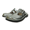 Loewe Campo Metallic Leather Mary Jane Sandals Round Toe 39 Cles