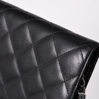 Chanel Cambon Line Chain Wallet Shoulder Bag Black Silver — view 4