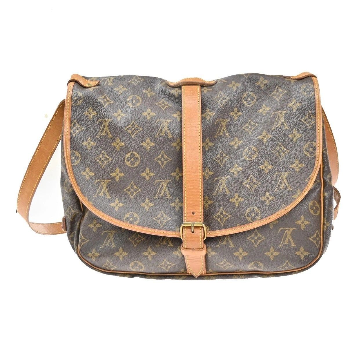 Louis Vuitton Saumur 35 Shoulder Bag Monogram Leather — view 3