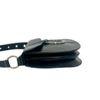 Loewe Logo Ring Leather Shoulder Bag Semi Black — view 5