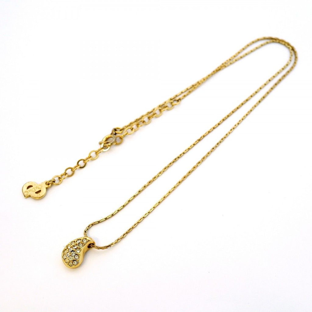 Dior Necklace Gold Plated Rhinestone — view 3