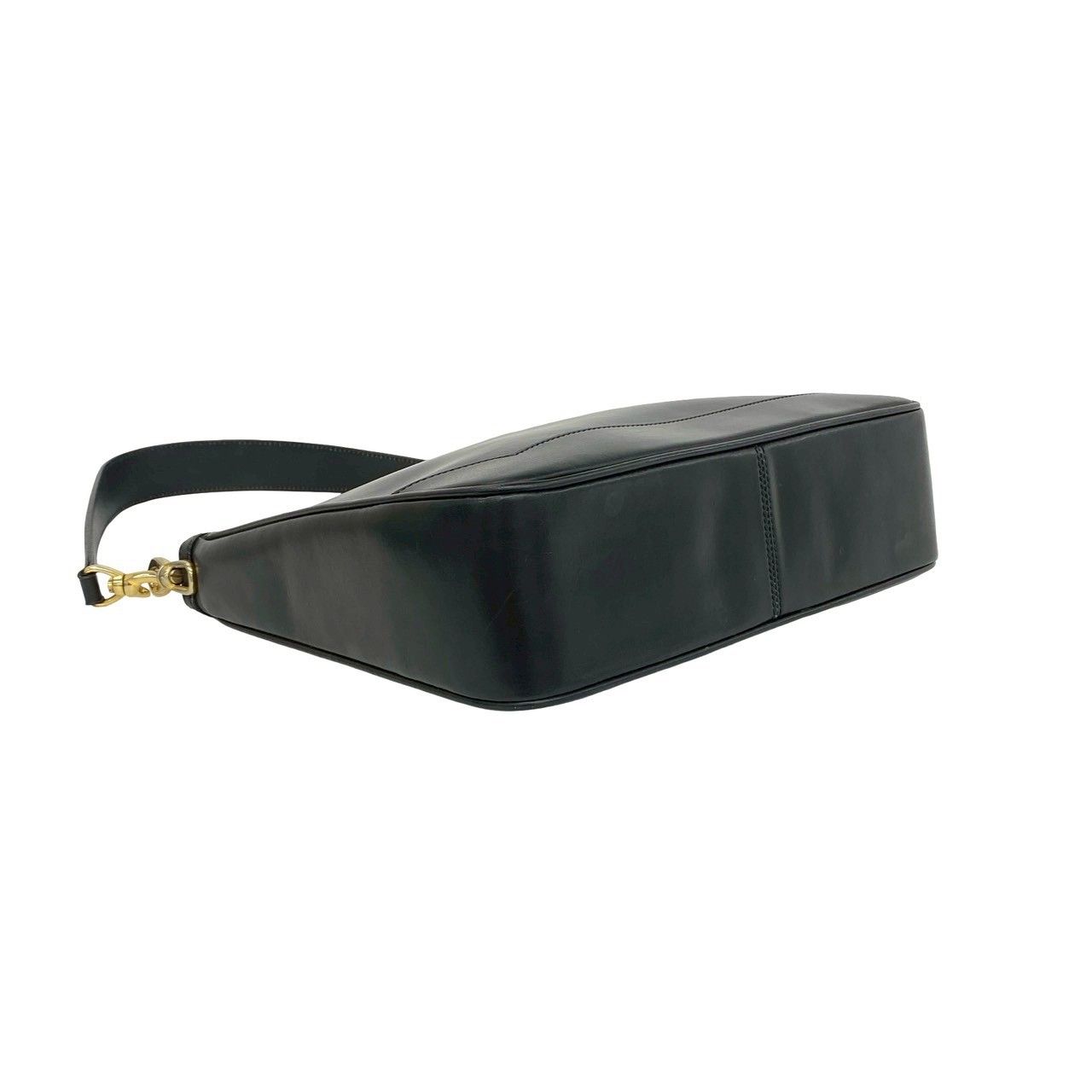 Celine Vintage Ring Logo Calf Leather Shoulder Bag Tote Black — view 7
