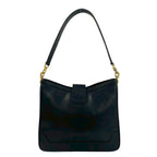 Celine Vintage Ring Logo Calf Leather Shoulder Bag Tote Black — view 3