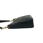 Celine Vintage Ring Logo Calf Leather Shoulder Bag Tote Black — view 5