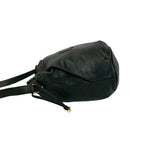 Celine Vintage Trio Logo Leather Drawstring Shoulder Bag Tote Black — view 5