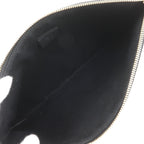 Fendi Flat Medium Pouch FF Logo Cotton Black — view 6