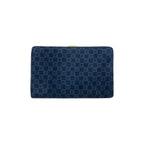 Gucci Vintage GG Logo Suede Leather Bifold Wallet Navy — view 2