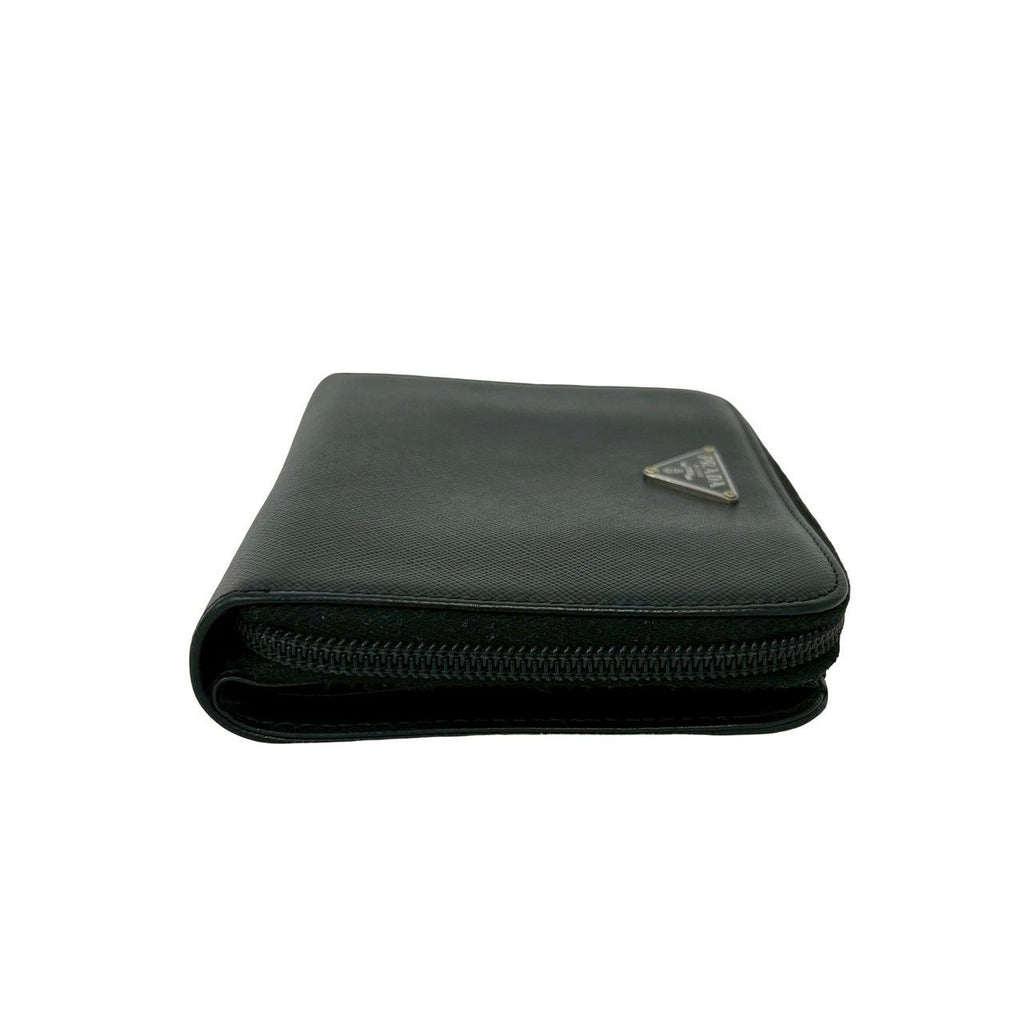 Prada Saffiano Leather Bifold Wallet Mini Black — view 5