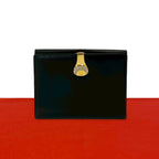 Gucci Vintage GG Logo Leather Bifold Wallet Mini Black