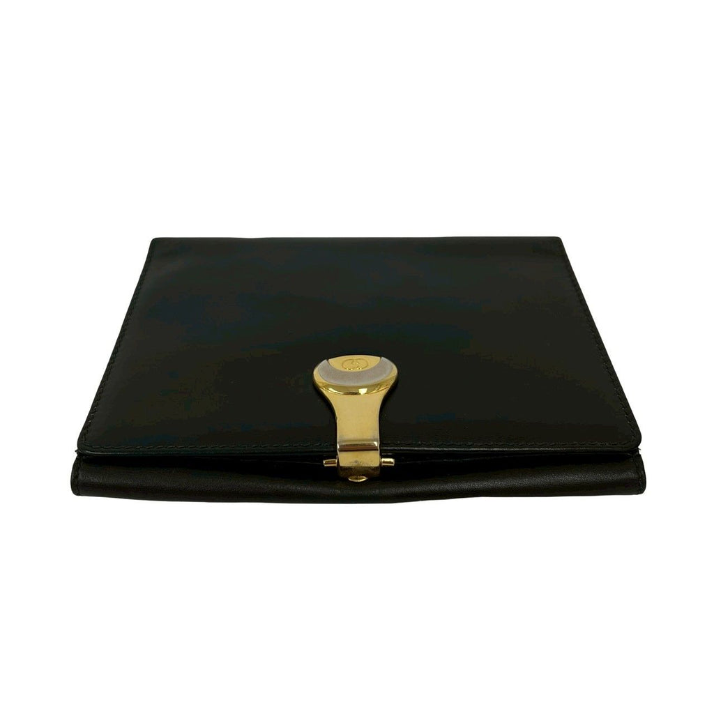 Gucci Vintage GG Logo Leather Bifold Wallet Mini Black — view 3