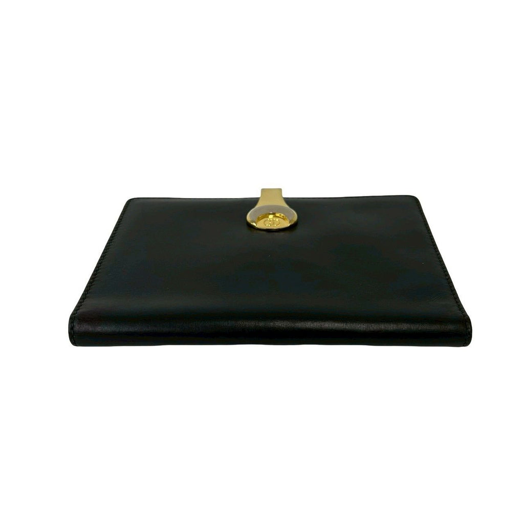 Gucci Vintage GG Logo Leather Bifold Wallet Mini Black — view 6