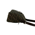 Fendi Vuitton Mamma Bucket Zucca FF Logo Canvas Leather Shoulder Bag Brown — view 6