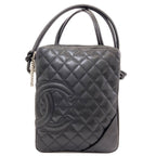 Chanel Cambon Line Silver Shoulder Bag Lambskin