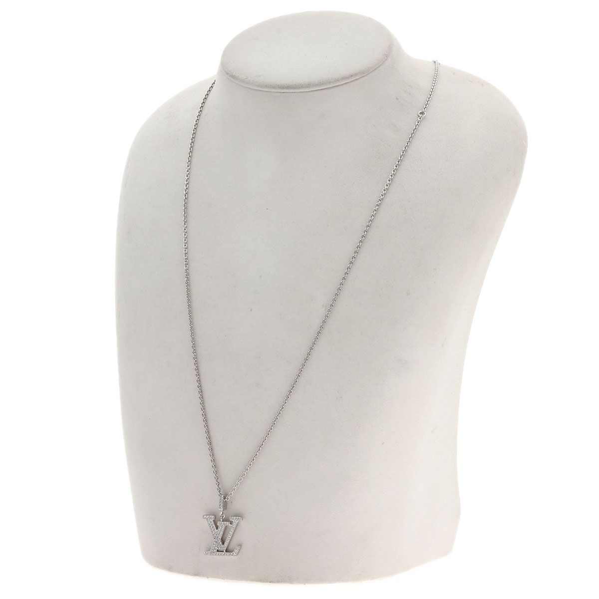 Louis Vuitton Pendentif GM Diamond Necklace 18k White Gold — view 6