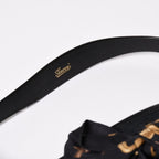 Gucci Scarf GG Canvas Shoulder Bag Black Gold — view 6
