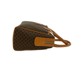 Celine Vintage Macadam Blason Pattern Logo Leather Boston Bag Brown — view 6