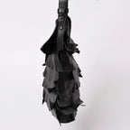 Saint Laurent Tropez Bag Black Ruffle Leather Logo Shoulder Gold — view 4