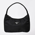 Prada Hobo Handbag Nylon Black