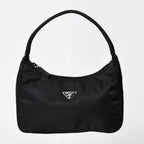 Prada Hobo Handbag Nylon Black