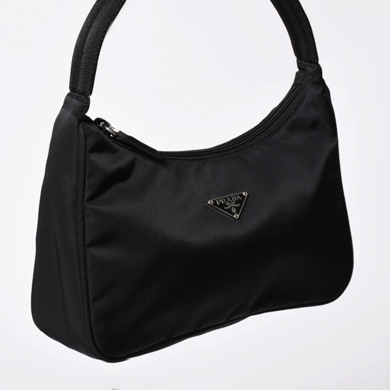 Prada Hobo Handbag Nylon Black — view 3