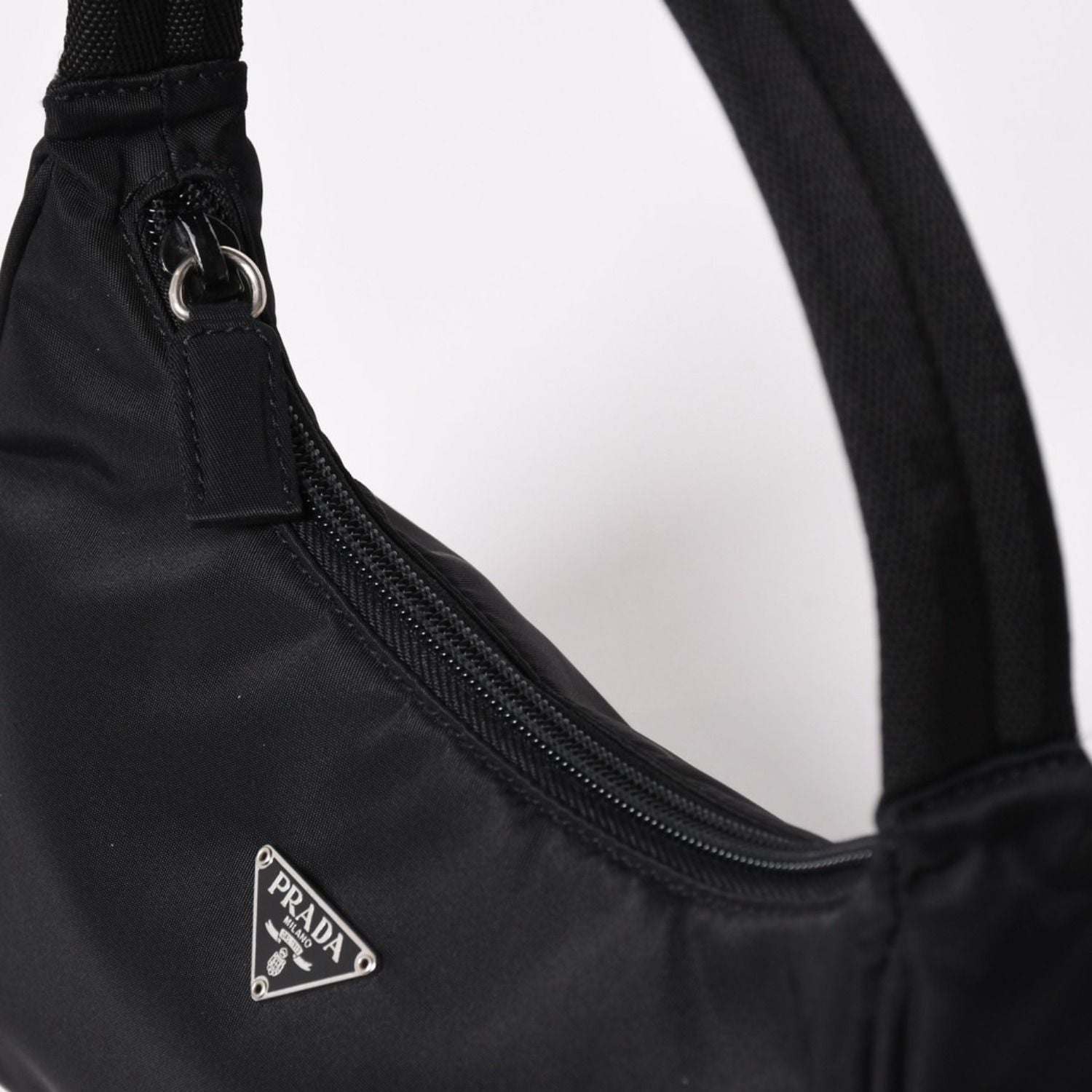 Prada Hobo Handbag Nylon Black — view 6