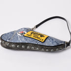 Dior Miss Diorella Denim Printed Saddle Bag Trompe L'oeil Leather Galliano — view 8
