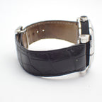 Tiffany & Co Atlas Gent Automatic Winding Watch Black Dial Slotted Back Leather — view 4