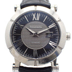 Tiffany & Co Atlas Gent Automatic Winding Watch Black Dial Slotted Back Leather