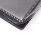Chanel Shoulder Bag Stitch Black Silver Lambskin Chain — view 7