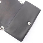 Chanel Shoulder Bag Stitch Black Silver Lambskin Chain — view 8