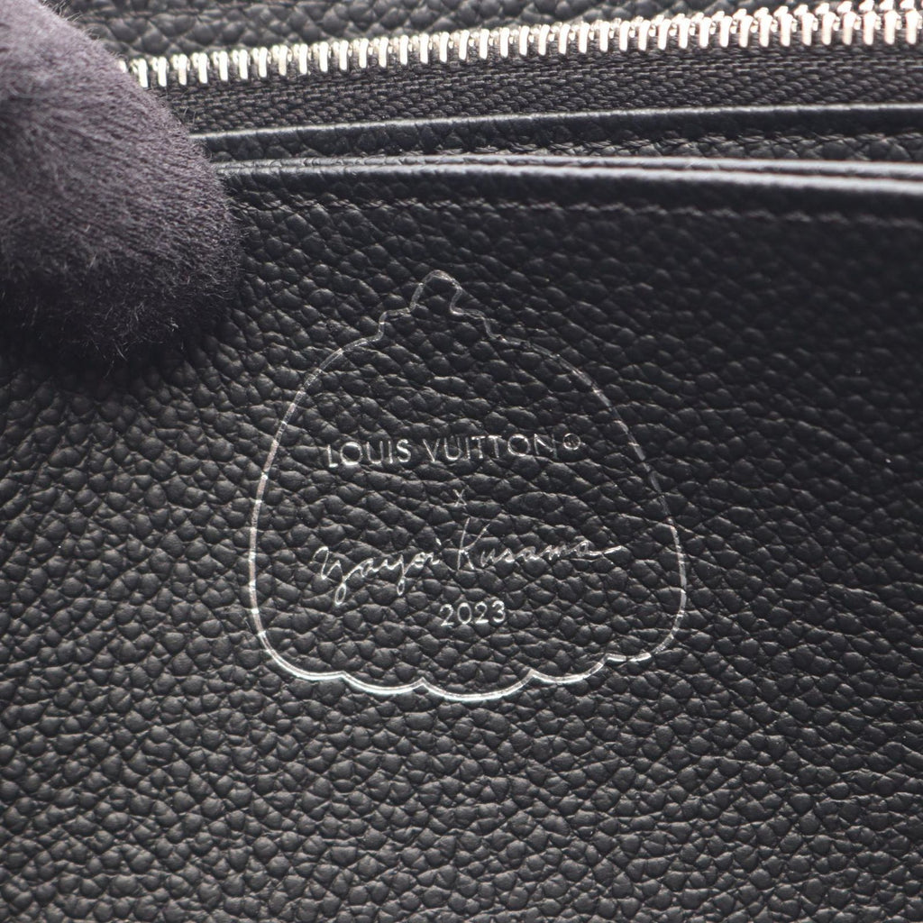 Louis Vuitton Round Wallet LV YK Zippy Monogram Empreinte Noir Yayoi Kusama — view 4