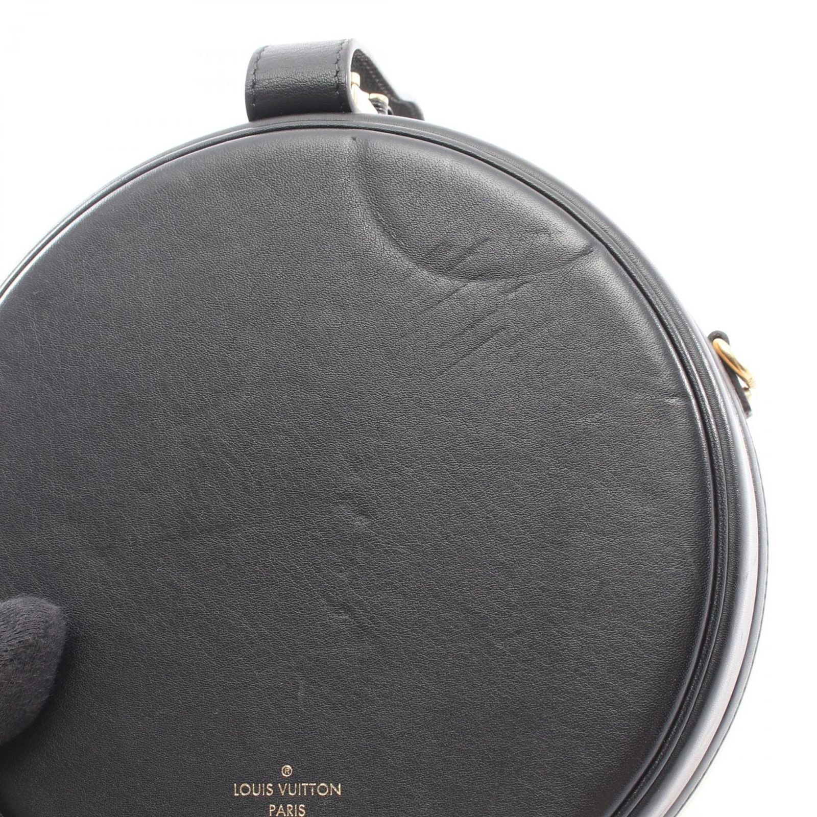 Louis Vuitton Handbag Petite Boite Chapeau 2-Way Beige Black Leather — view 7