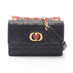 Dior Shoulder Bag Miss Caro Black Leather