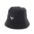 Prada Hat Triangle Plate Corduroy Bucket