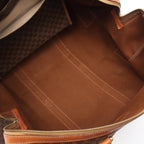 Celine Boston Bag Madakam Dark Brown Canvas Leather — view 3