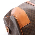 Celine Boston Bag Madakam Dark Brown Canvas Leather — view 6