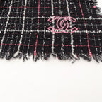 Chanel Shawl CC Logo Tweed Wool Scarf — view 8