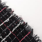 Chanel Shawl CC Logo Tweed Wool Scarf — view 7